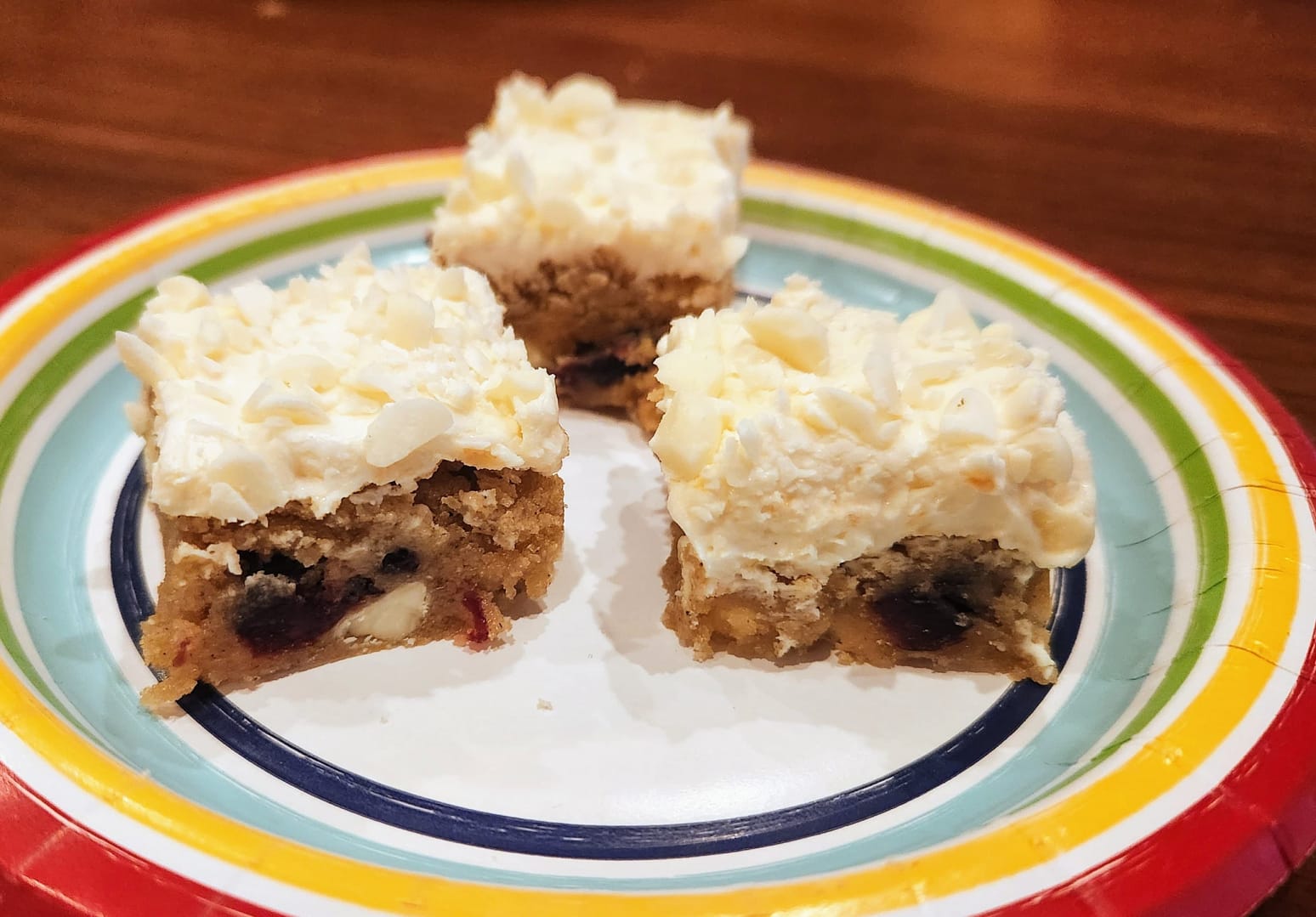 Cranberry Bliss Bars cut into squares